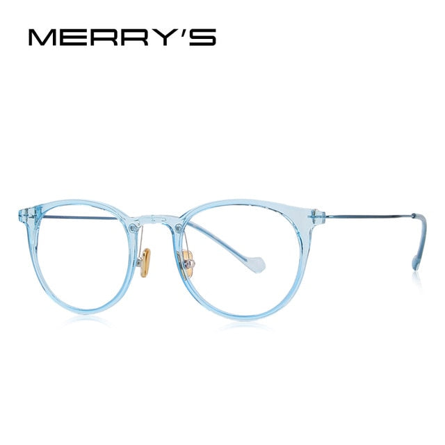 merry's design women retro cat eye ultralight eyeglasses radiation-resistant computer optical glasses c03 blue