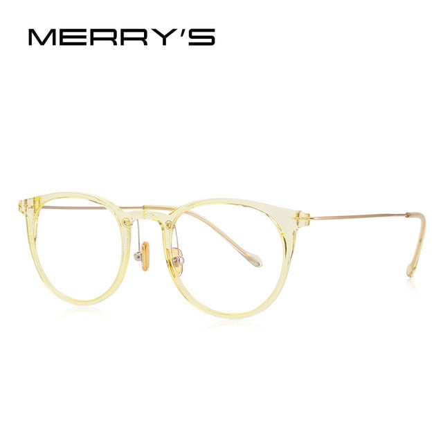 merry's design women retro cat eye ultralight eyeglasses radiation-resistant computer optical glasses c05 yellow