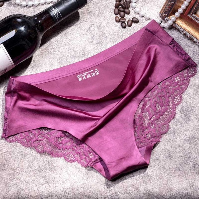 women lace sexy panties luxury seamless solid underwear low waist woman briefs female slim breathable ladies underpants