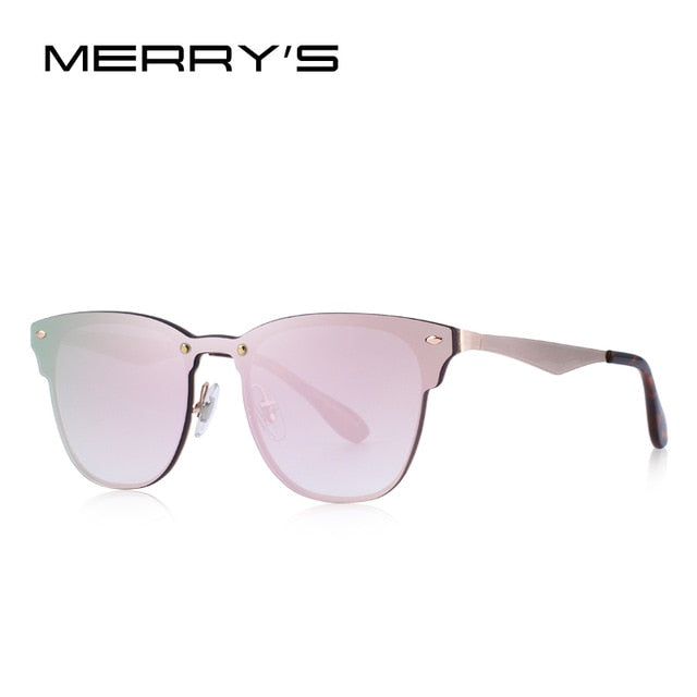 merry's design men/women classic retro rivet sunglasses 100% uv protection c02 pink