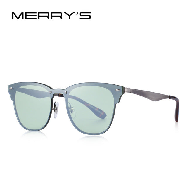 merry's design men/women classic retro rivet sunglasses 100% uv protection c04 green