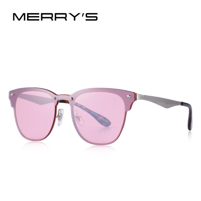 merry's design men/women classic retro rivet sunglasses 100% uv protection c06 pink