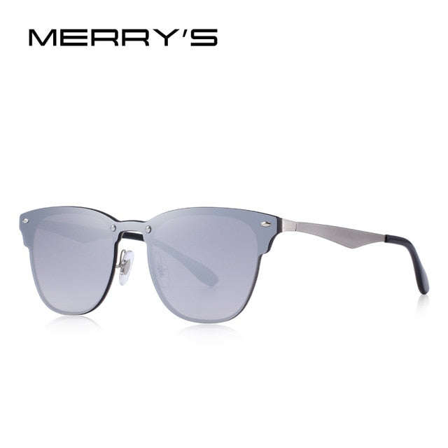 merry's design men/women classic retro rivet sunglasses 100% uv protection c07 silver
