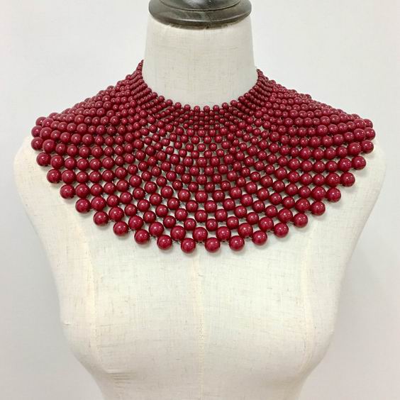 indian jewelry handmade beaded statement necklaces for women red