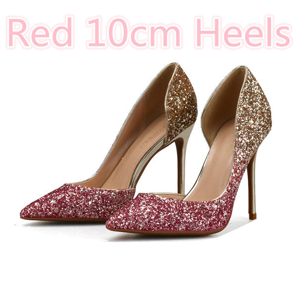stylesowner high end all-match shallow woman pumps shoes sexy pointed toe stiletto shoes for woman high heels 8cm heels mature red 10cm heels / 33