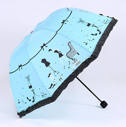 new arrival beautiful girl pattern umbrella rain women fashion arched princess umbrellas female parasol creative gift us041 new blue