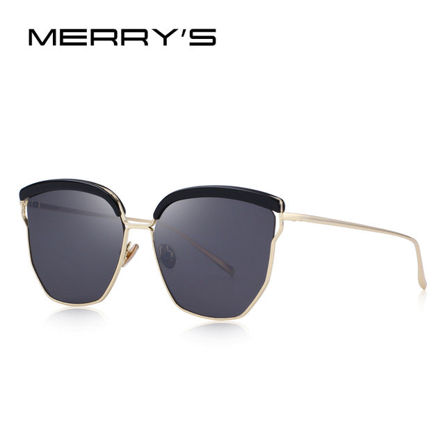 merry's design women classic cat eye sunglasses 100% uv protection c01 black