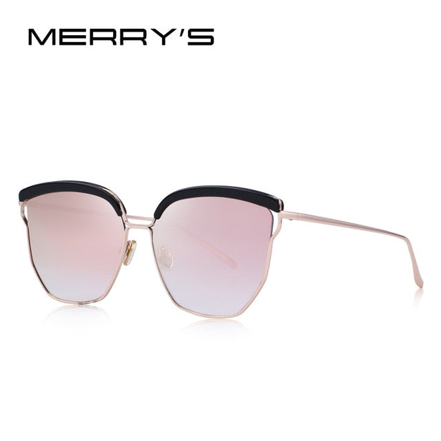 merry's design women classic cat eye sunglasses 100% uv protection c02 pink