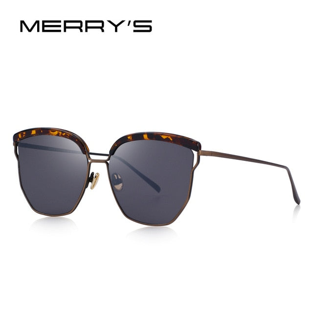 merry's design women classic cat eye sunglasses 100% uv protection c04 bronze