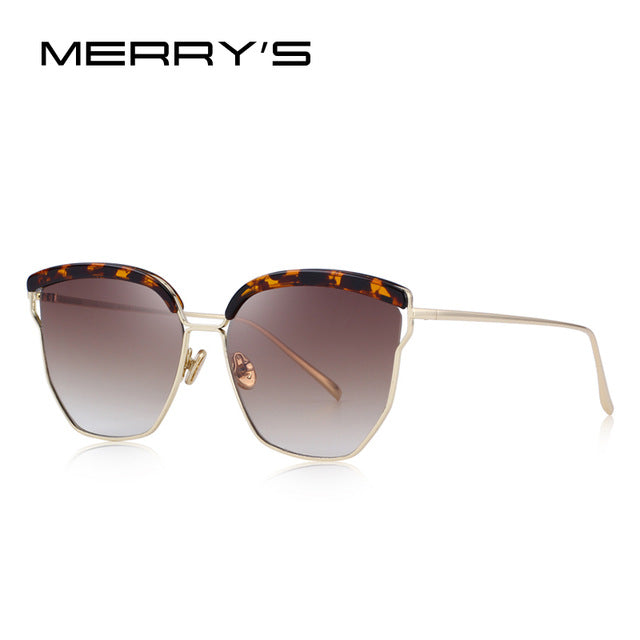 merry's design women classic cat eye sunglasses 100% uv protection c06 leopard