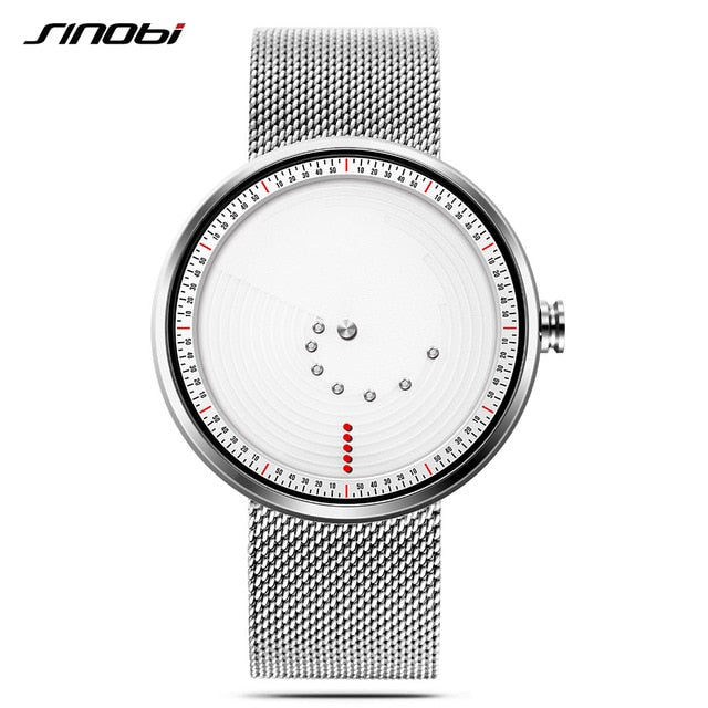 ultrathin space-time creative watches luxury watch men waterproof saat stainless steel mesh band 2018 relogio masculino 11s9768g01