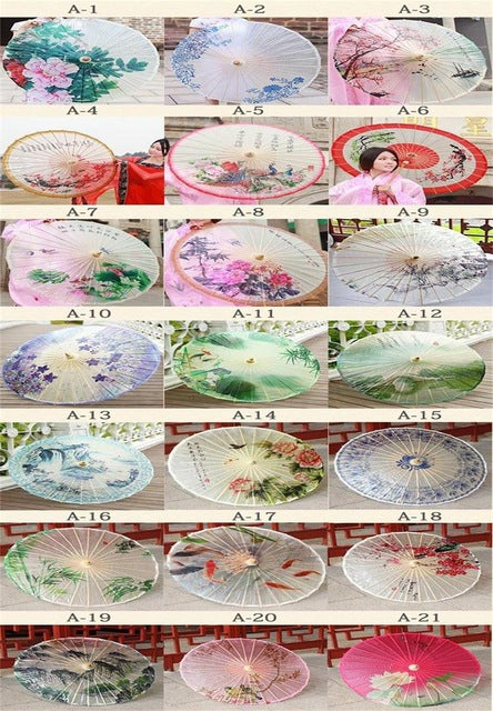 classical oiled paper umbrella rain and sun handmade ancient china style decorated japanese umbrella women dance props note to select