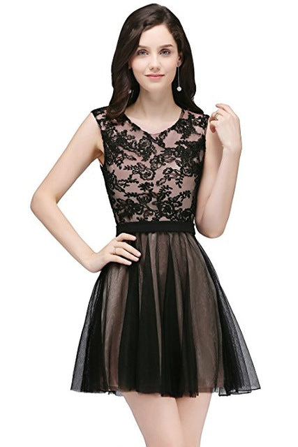 longo corto lace evening dresses cheap appliques evening formal party gown dress robe de soiree longue