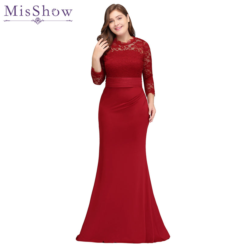 plus size evening dresses red royal blue long mermaid evening party gown dress vestido de festa