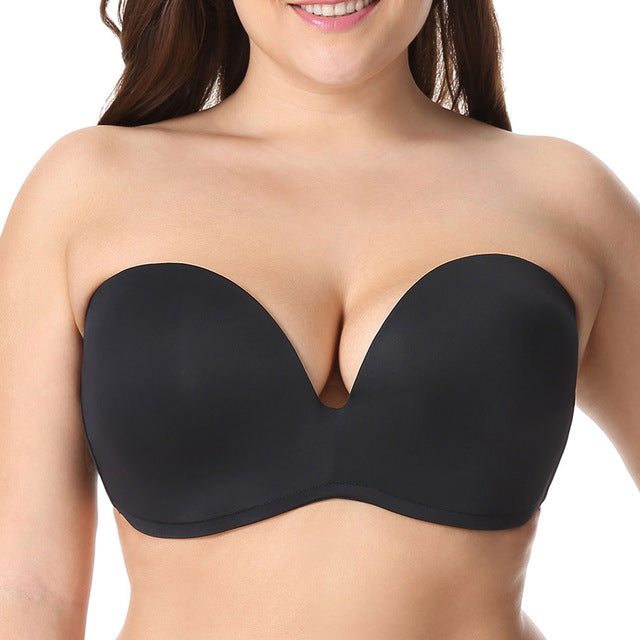 delimira women's slightly lined custom lift seamless strapless bra