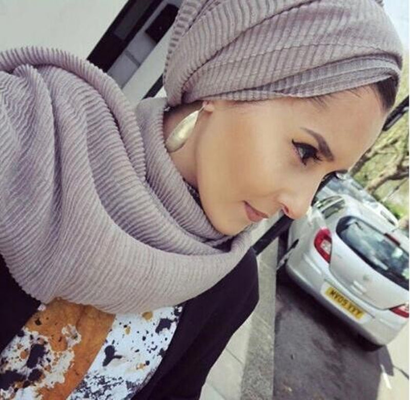 horizontal ripples 100% viscose plain women scarves shawls muslim hijabs long scarf luxury turkey style echarpe
