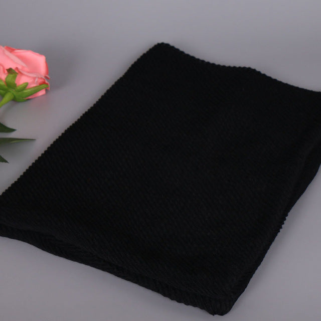 horizontal ripples 100% viscose plain women scarves shawls muslim hijabs long scarf luxury turkey style echarpe black