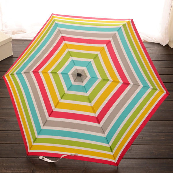 mini pocket umbrella hot sale 190g super light and small foldable umbrellas rain women mini sun parasol kids travel umbrella colours stripes