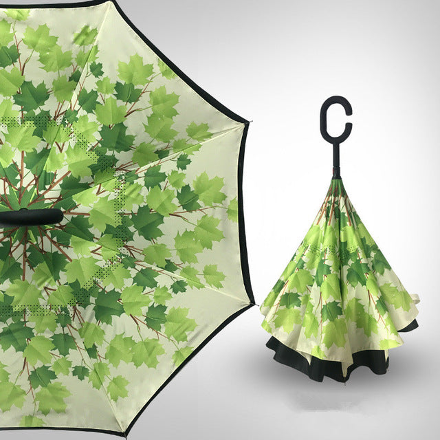 new design double layer inverted umbrella self stand umbrella rain reverse car umbrellas drop shipping 3