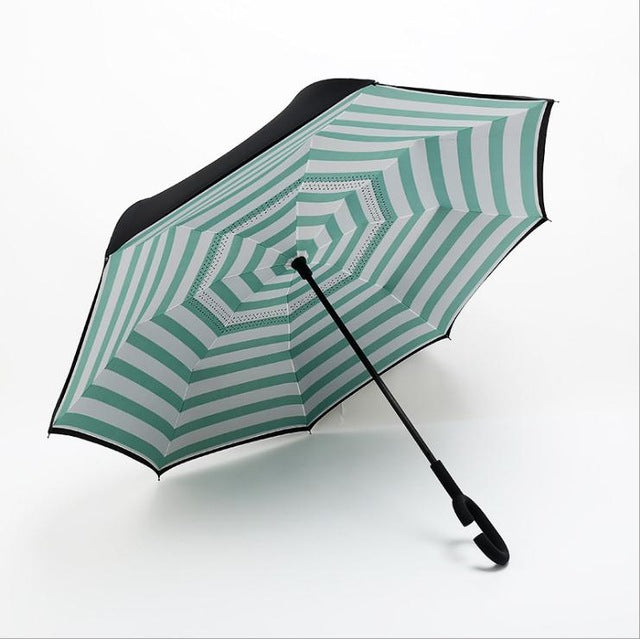 new design double layer inverted umbrella self stand umbrella rain reverse car umbrellas drop shipping 25