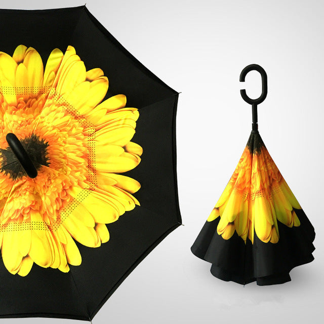 new design double layer inverted umbrella self stand umbrella rain reverse car umbrellas drop shipping 26