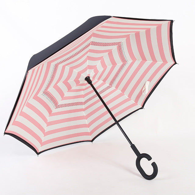 new design double layer inverted umbrella self stand umbrella rain reverse car umbrellas drop shipping 15