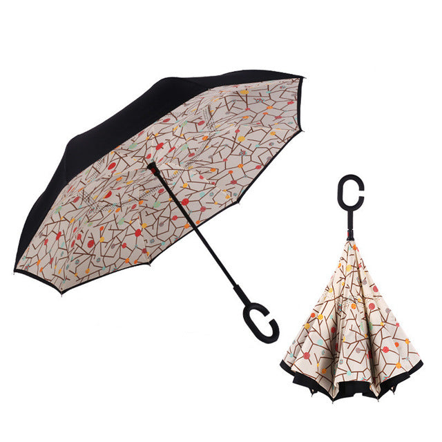 new design double layer inverted umbrella self stand umbrella rain reverse car umbrellas drop shipping 17