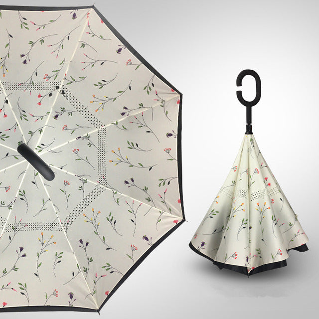 new design double layer inverted umbrella self stand umbrella rain reverse car umbrellas drop shipping 23