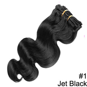 90g to 120g body wave brazilian machine made remy hair #1 #1b #2 #4 #8 clip in hair extensions 16 to 22 human hair clips