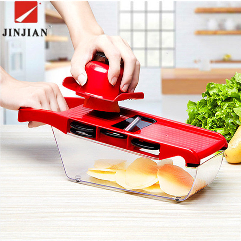 jinjian 6 in 1  mandoline vegetable slicer stainless steel cutting vegetable grater creative kitchen gadget carrot potato cutter