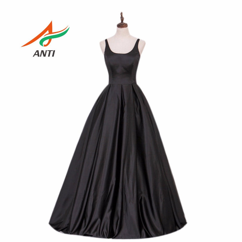 anti high-quality a-line evening dress long satin formal fashion elegant evening gowns party dress