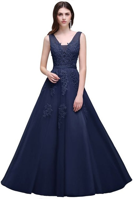 short evening dress long tulle lace formal backless long evening dresses prom dresses