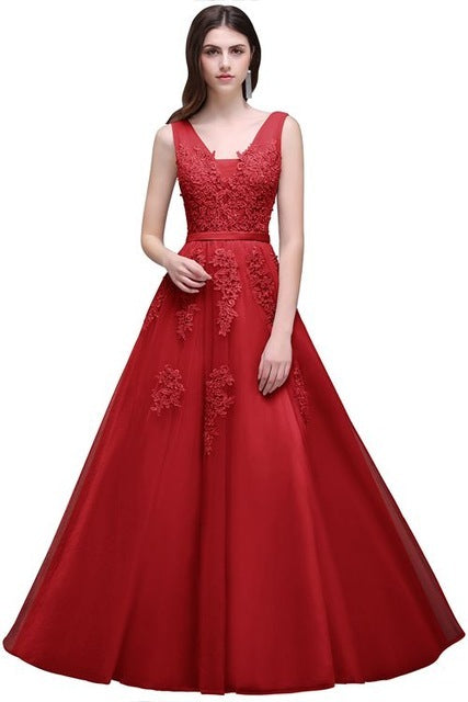 short evening dress long tulle lace formal backless long evening dresses prom dresses