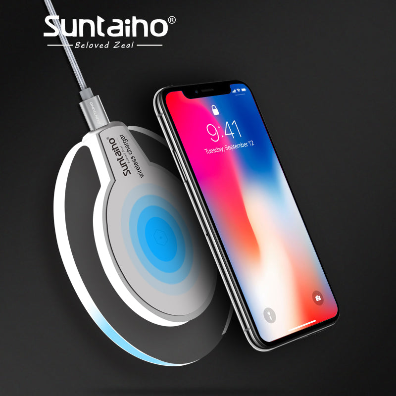 qi wireless charger for samsung galaxy s8 s8plus suntaiho fashion charging dock cradle charger for iphone 8 / 8 plus x phone