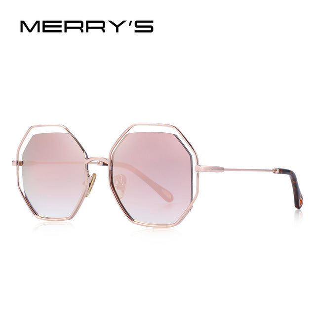 merry's design women butterfly gradient sunglasses uv400 protection c02 pink mirror