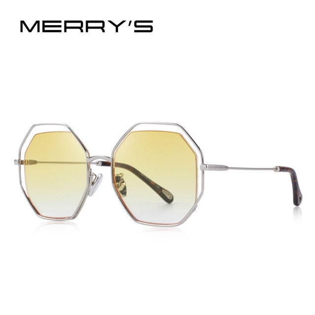 merry's design women butterfly gradient sunglasses uv400 protection c04 yellow