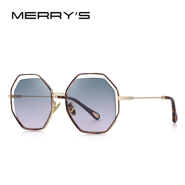 merry's design women butterfly gradient sunglasses uv400 protection c06 green
