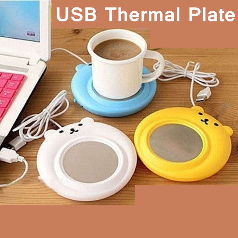[readstar]usb thermal plate 3w usb warm dish thermal coffer tea milk usb gadgets warmer plate retail packing 3 colors