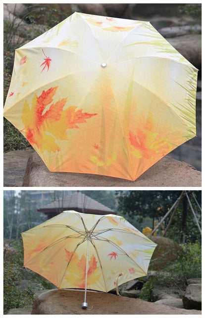 hot four season painting sunshade van gogh waterproof umbrella rain women para inside without glue parasol umbrella men as picture 9