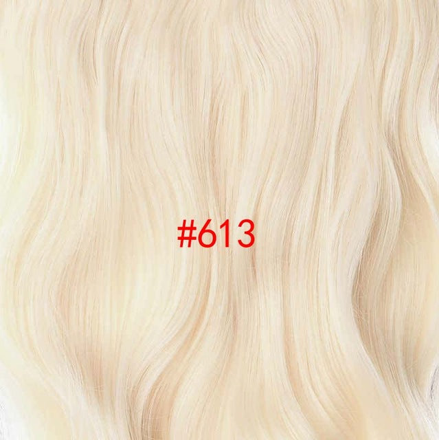 190g wavy clip in hair extensions blonde 24 inch 17 colors available synthetic heat resistant fiber 4 clips/piece 1b/30hl / 24inches