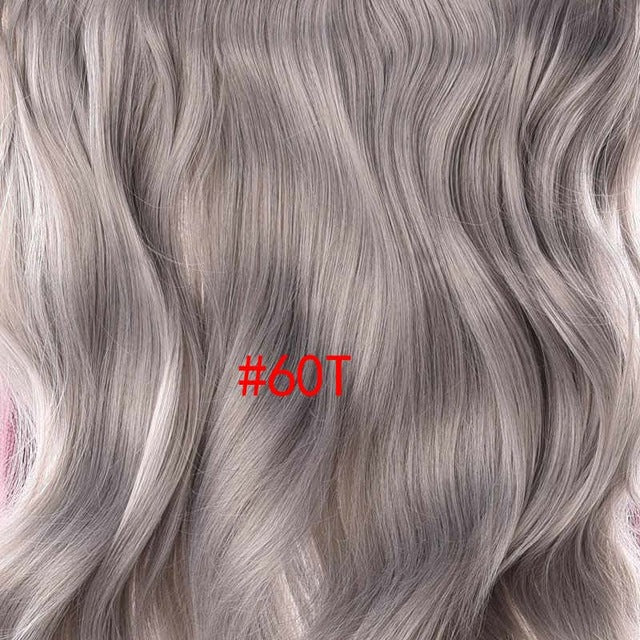 190g wavy clip in hair extensions blonde 24 inch 17 colors available synthetic heat resistant fiber 4 clips/piece 1b/27hl / 24inches