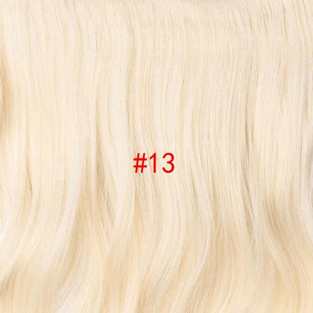 190g wavy clip in hair extensions blonde 24 inch 17 colors available synthetic heat resistant fiber 4 clips/piece 4/27hl / 24inches
