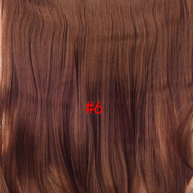190g wavy clip in hair extensions blonde 24 inch 17 colors available synthetic heat resistant fiber 4 clips/piece p4/30 / 24inches