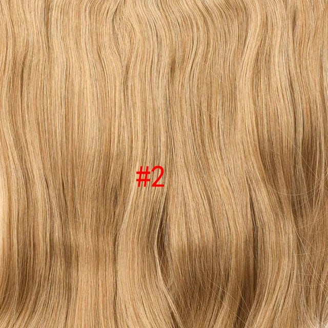 190g wavy clip in hair extensions blonde 24 inch 17 colors available synthetic heat resistant fiber 4 clips/piece p12/613 / 24inches