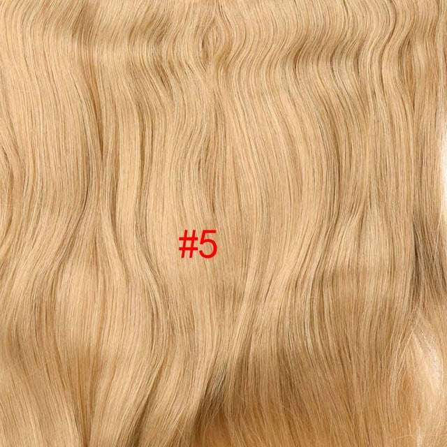 190g wavy clip in hair extensions blonde 24 inch 17 colors available synthetic heat resistant fiber 4 clips/piece p2/350 / 24inches