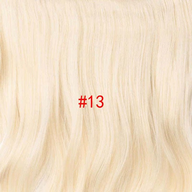 190g wavy clip in hair extensions blonde 24 inch 17 colors available synthetic heat resistant fiber 4 clips/piece p8/613 / 24inches