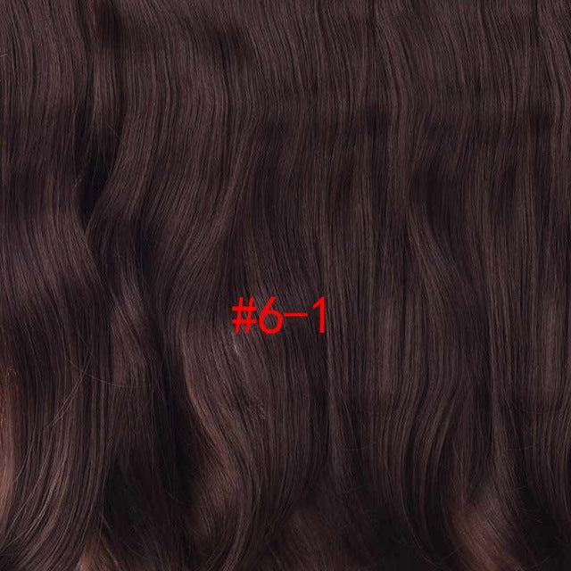 190g wavy clip in hair extensions blonde 24 inch 17 colors available synthetic heat resistant fiber 4 clips/piece p16/613 / 24inches