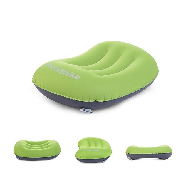 naturehike  inflatable pillow travel air pillow neck camping sleeping gear fast portable green