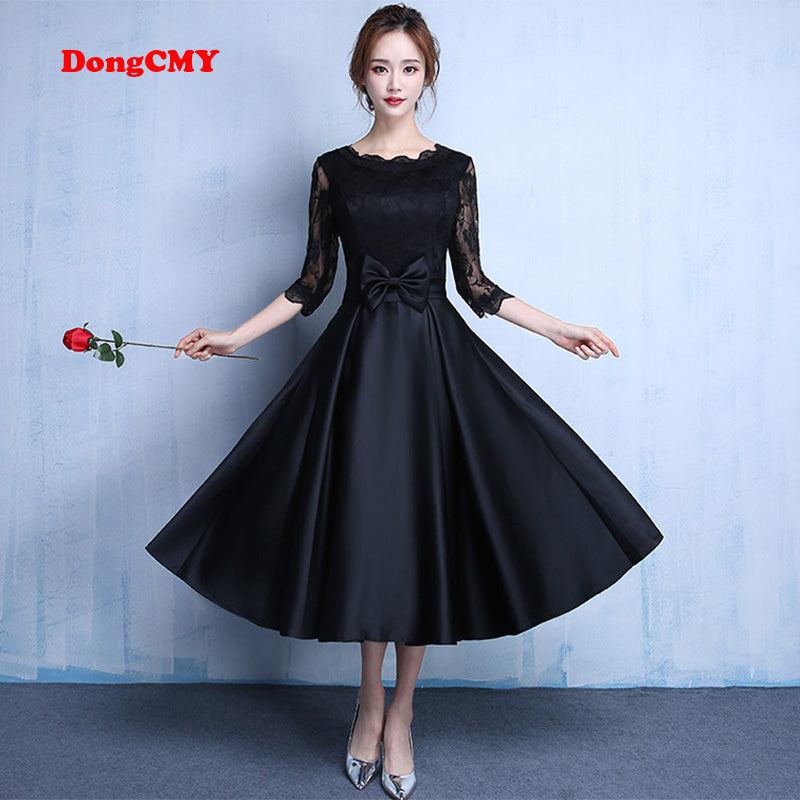 dongcmy new fashion black color plus size robe de roiree party short evening dress