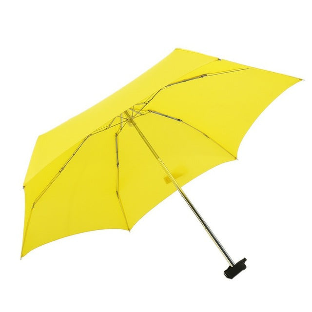 1pc mini capsule pocket light umbrella windproof folding umbrellas travel compact rain umbrella men yellow